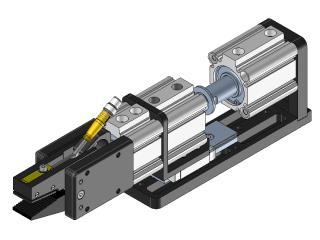 Pinza con alta fuerza de agarre y doble carrera con sensor