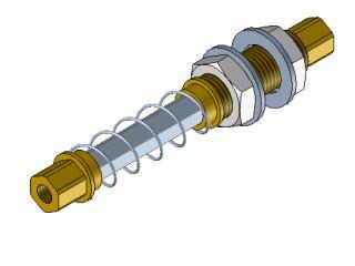 Spring loaded non-rotative vacuum cup arm 10 05 05 30