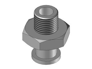 Alluminium big nipples with gasket for vacuum cups G1/8