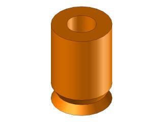Flachsauger aus LSR-Silikon Ø8