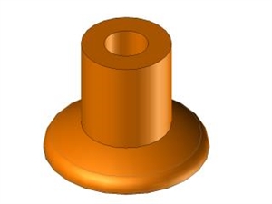 Ventosa Piana in silicone Ø15