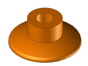 Ventosa Piana in silicone Ø35