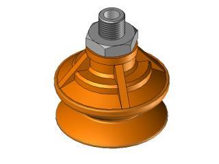 Ventosa 1,5 soffietti in silicone Ø40