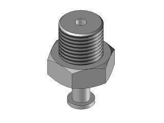 Nipplo in alluminio piccolo con guarnizione per ventose G1/8
