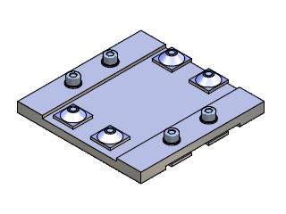 Placa en Cruz para perfil 60x60 6