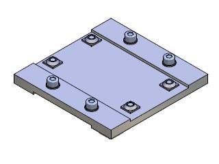 Placa en Cruz para perfil 60x60 5