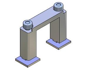 Elemento de unión en cruz - alto para perfil 30x30