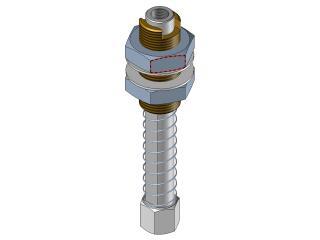 Spring loaded non-rotative vacuum cup arm M20 48