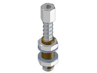 Spring loaded non-rotative vacuum cup arm M10 10 F standard