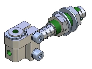 Spring loaded non-rotative vacuum cup arm M10X1 10