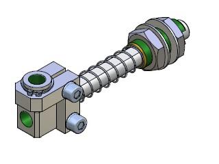 Spring loaded non-rotative vacuum cup arm M14X1,5 38