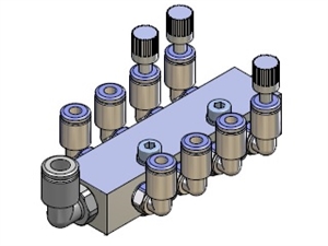 Kit air manifold 9 IN-OUT 8X4 1X6 5