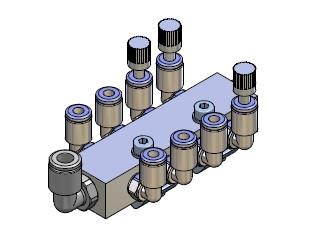 Kit distribudor de aire 9 IN-OUT 8X4 1X6 6