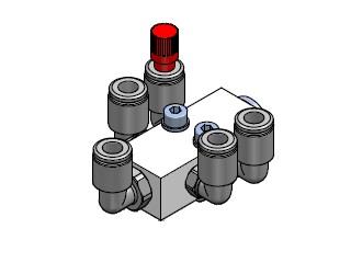 Kit Verteilerblock 5 IN-OUT 4X6 1X6 5