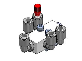 Kit Verteilerblock 5 IN-OUT 4X6 1X6 6