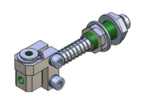 Spring loaded non-rotative vacuum cup arm M10X1 20