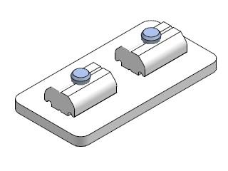 Profilverbinder Gerade-Form 25x50