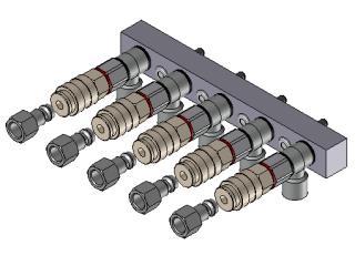 Pneumatic connection for quick changer CA.SWM 18 18 5