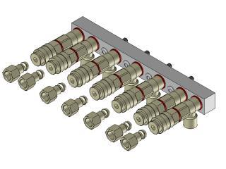 Pneumatic connection for quick changer CA.SWM 18 18 7