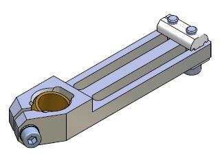 Klemmstück verstellbar mit Kugelgelenk 14 60 X