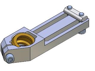 Klemmstück verstellbar mit Kugelgelenk 20 60 X