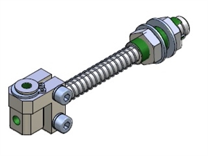 Spring loaded non-rotative vacuum cup arm M10X1 30