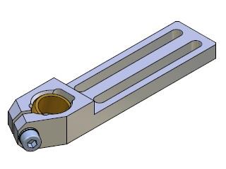 Klemmstück verstellbar mit Kugelgelenk 14 60