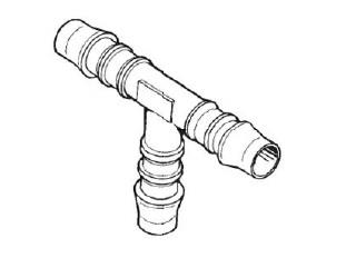 Hose fitting T-style 4-pl