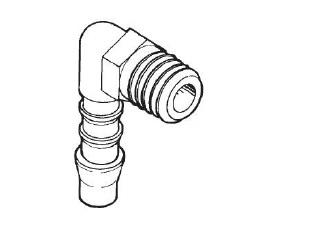 Hose fitting L-style 6 18