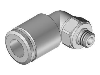 Orienting elbow male adapter (parallel) 6 M5