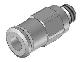 Straight male adapter (parallel) 4 M5