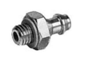 Raccordo a resca M5 tubo4 diritto metallico