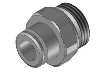 Straight male adapter (parallel) 8 G38