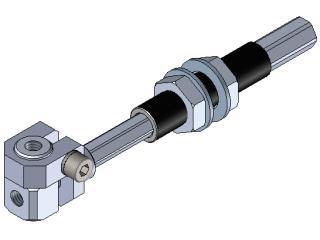 Threaded-body non-rotative suspension M10X1.0 25 05 05