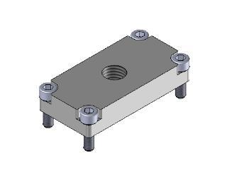 Flange for feet M16 profile 80x40